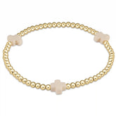 Extends Signature Cross 3mm Gold Bracelet