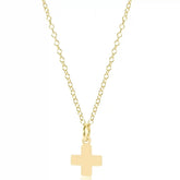 16" Necklace Gold - Signature Cross Gold Charm