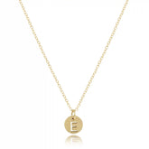 16" Necklace Gold - Respect Small Gold Disc