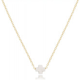 16" Necklace Gold - Signature Cross Small