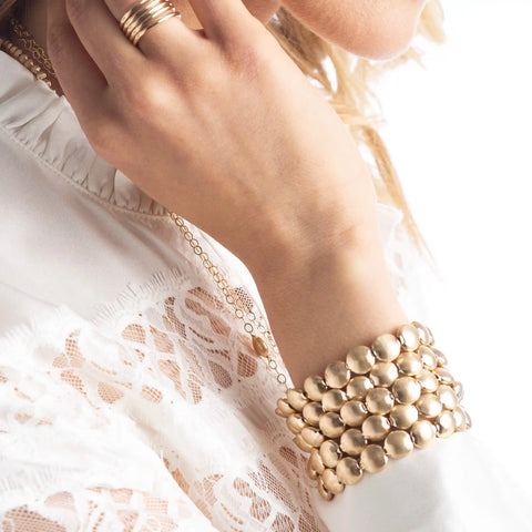 Honesty Gold 10mm Bead Bracelet