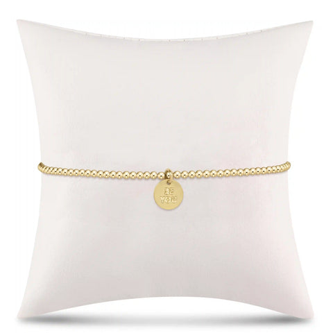 egirl Classic Gold 2mm Bracelet - be you. Small Gold Disc