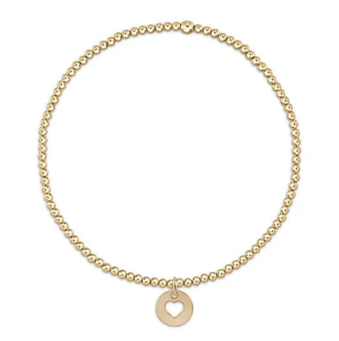 egirl Classic Gold 2mm Bracelet - Love Small Gold Disc