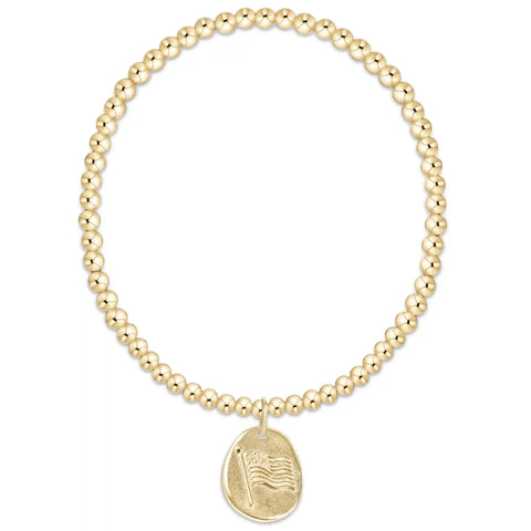 Classic Gold 3mm Bracelet - Inspire America Gold Disc