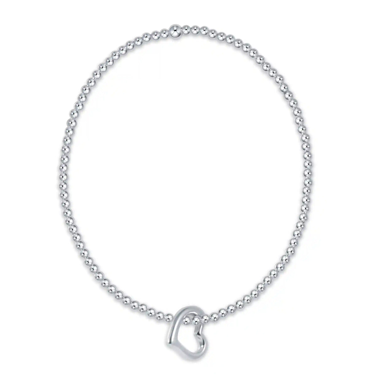 Classic Sterling 2.5mm Bracelet - Love Sterling Charm