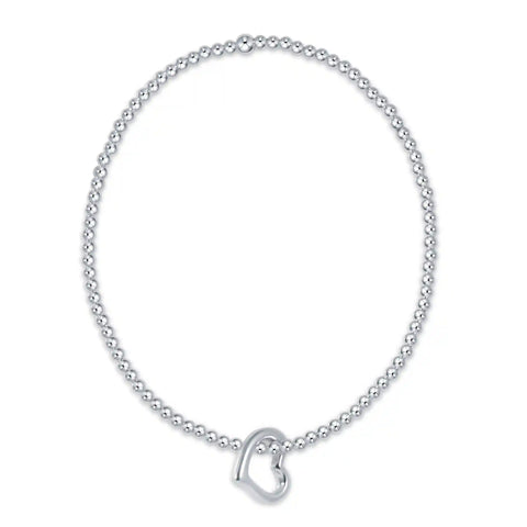 Classic Sterling 2.5mm Bracelet - Love Sterling Charm