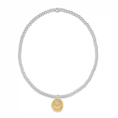 Classic Mixed Metal 2mm Bracelet - Inspire Love Small Gold Disc