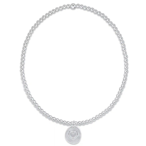 Classic Sterling 2mm Bracelet - Inspire Love Small Sterling Disc