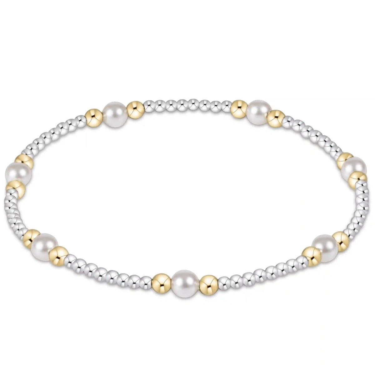 Purpose Pearl 4mm Mixed Metal Bracelet