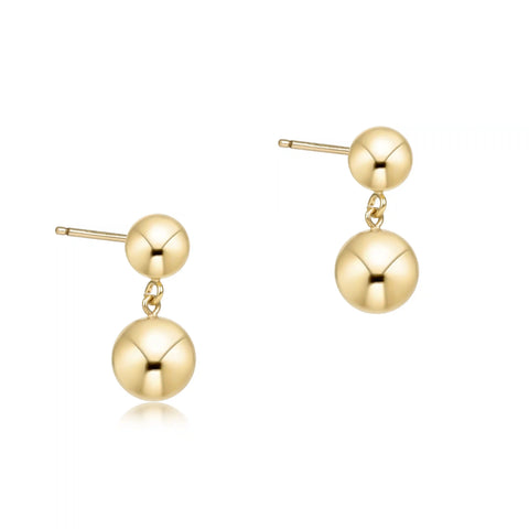 Classic 8mm Ball Drop Studs - Gold
