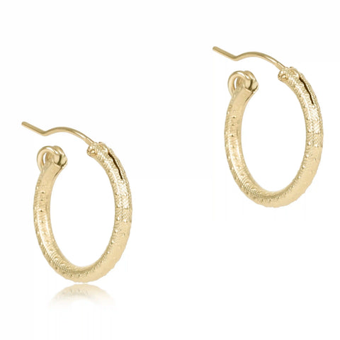 Round Gold 0.5" Hoop - Textured