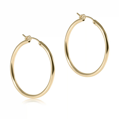 Round Gold 1.25" Hoop - Smooth