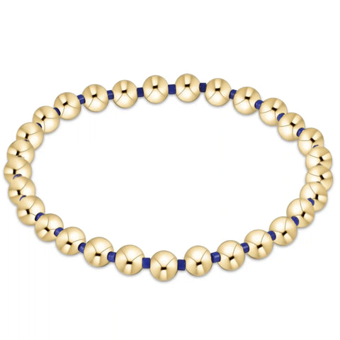 Gameday Hope Grateful 5mm Bead Bracelet - Blue