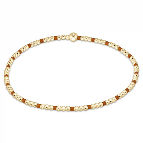 Gameday Hope Sincerity Pattern 2mm Bead Bracelet - Burnt Orange