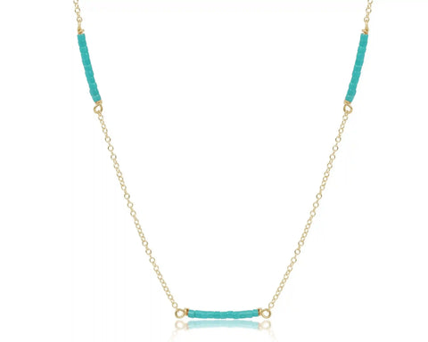 15" Choker Simplicity Chain Gold - Hope Bliss - Turquoise