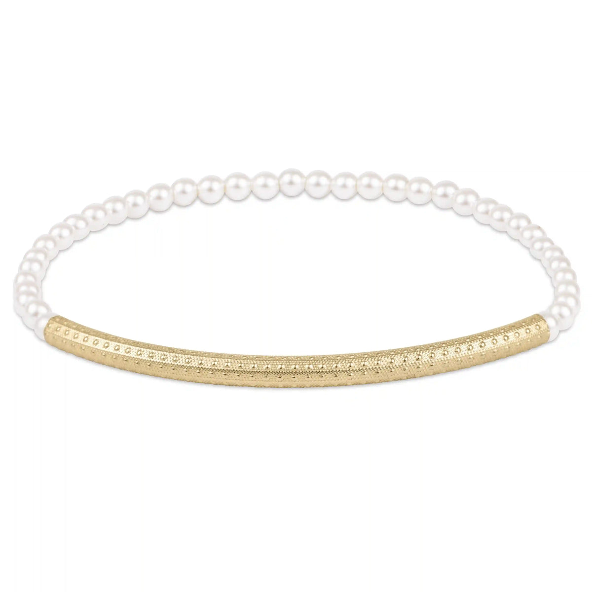 Bliss Bar Textured Pearl 3mm Bracelet