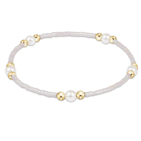 Hope Purpose Pearl Bracelet - Silky White