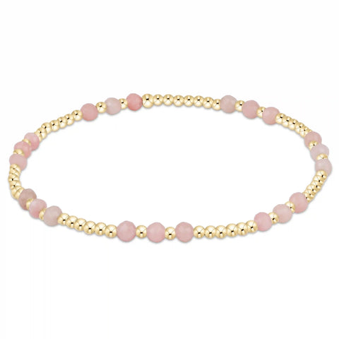Joy Gem 3mm Bracelet - Pink Opal