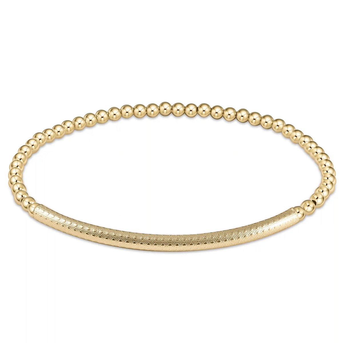 Bliss Bar Textured Gold 3mm Bracelet