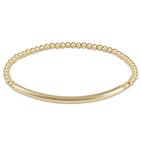 Bliss Bar Textured Gold 3mm Bracelet