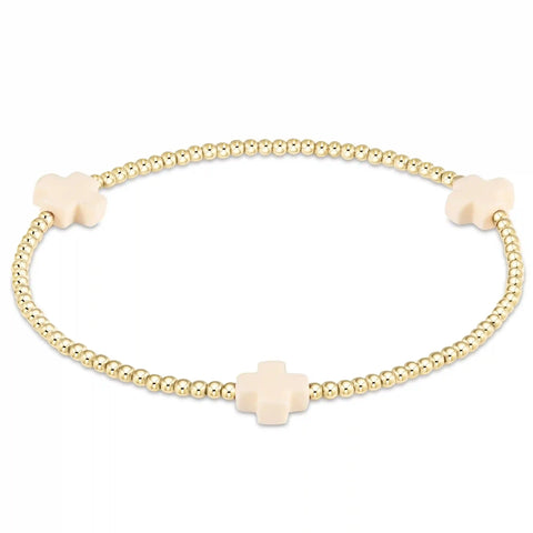 Signature Cross 2mm Gold Bracelet