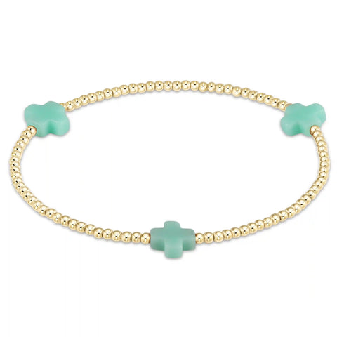 Signature Cross 2mm Gold Bracelet