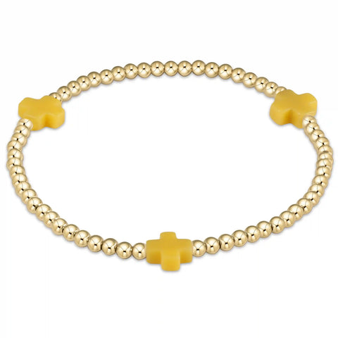 egirl Signature Cross 3mm Gold Bracelet