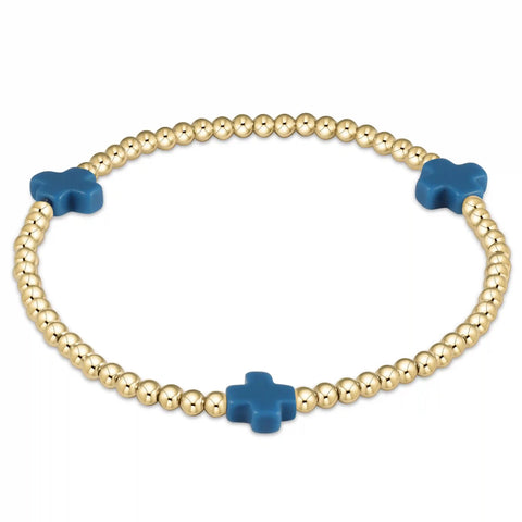 Signature Cross 3mm Gold Bracelet