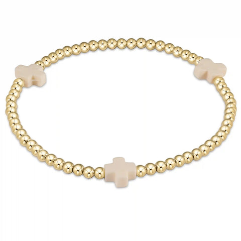Signature Cross 3mm Gold Bracelet