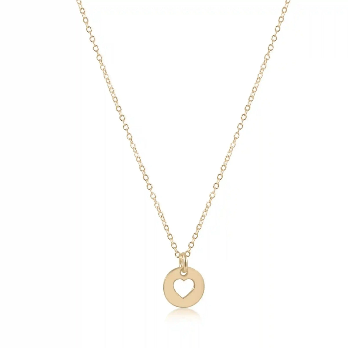 egirl 14" Necklace Gold - Love Small Gold Disc