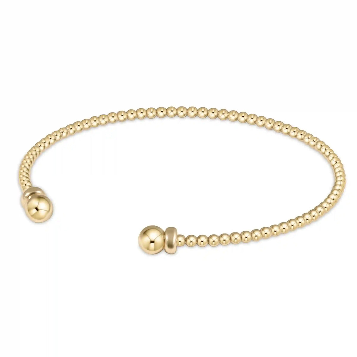 Classic Gold 2mm Bead Cuff - Gold