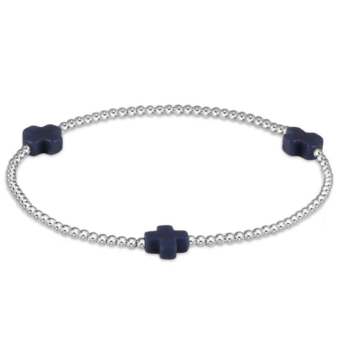 Signature Cross 2mm Sterling Bracelet
