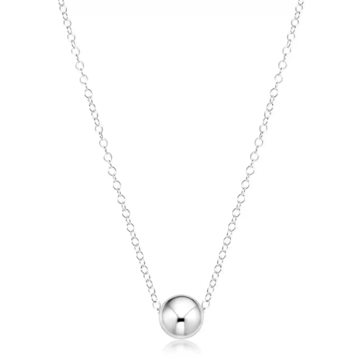 16" Necklace Sterling - Classic Sterling 8mm Bead
