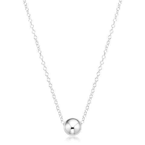 16" Necklace Sterling - Classic Sterling 8mm Bead