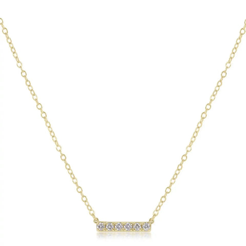 14kt Gold and Diamond Significance Bar Necklace - Six