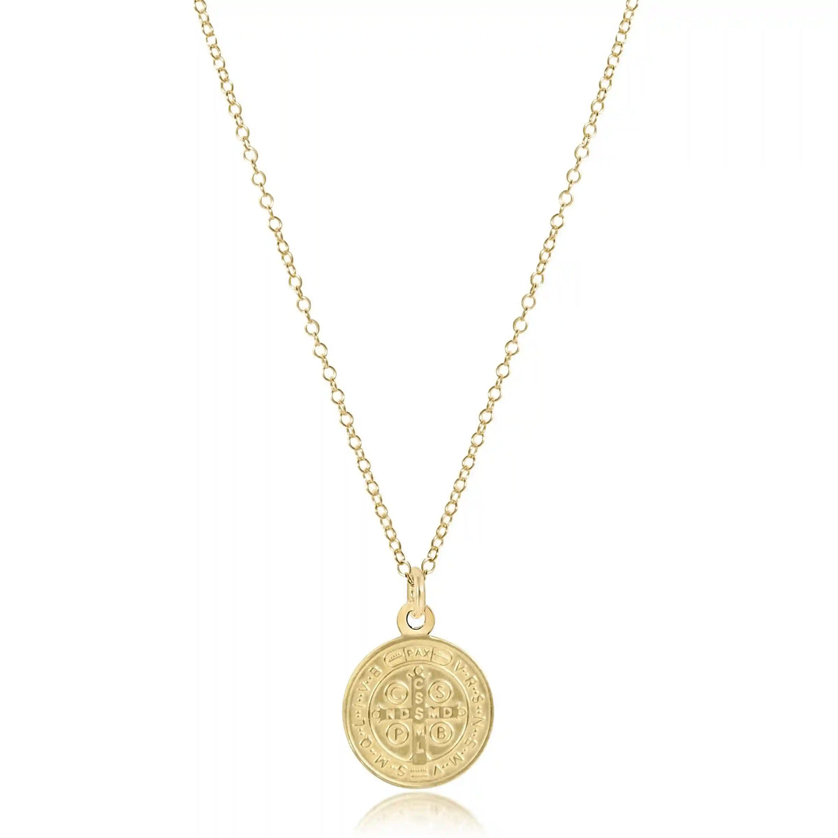 16" Necklace Gold - Blessing Gold Disc