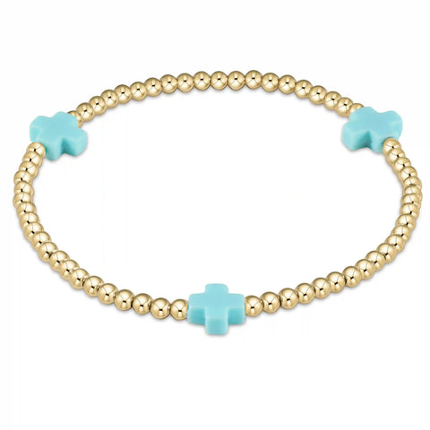 Signature Cross 3mm Gold Bracelet