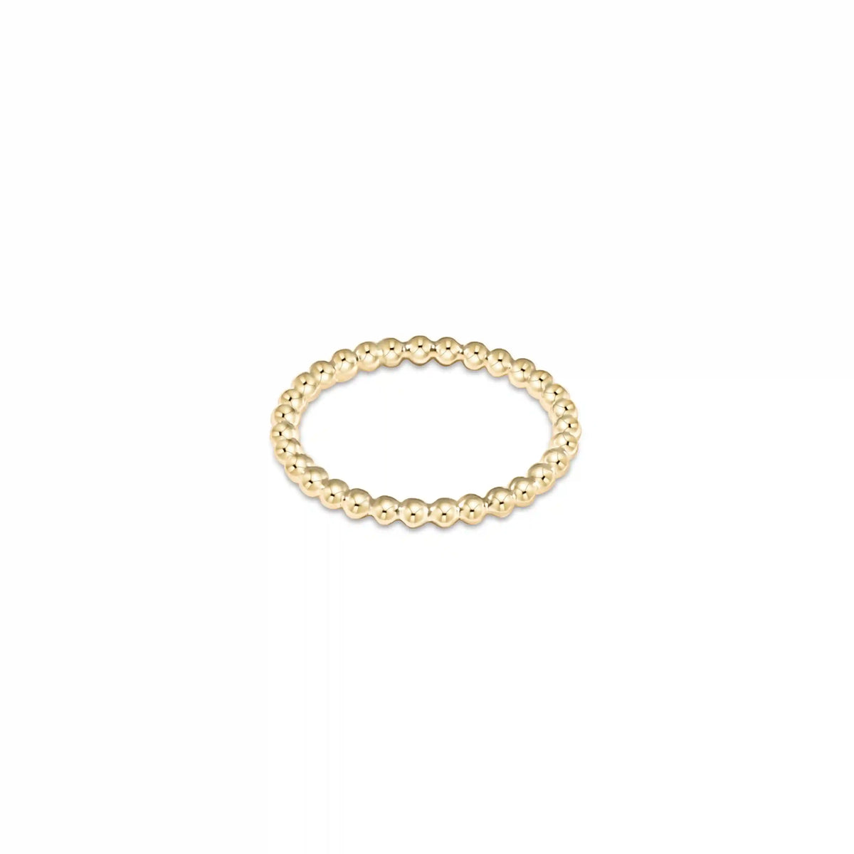 classic gold 2mm bead ring