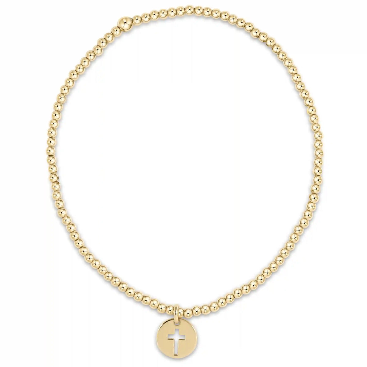 egirl Classic Gold 2mm Bracelet - Blessed Small Gold Disc