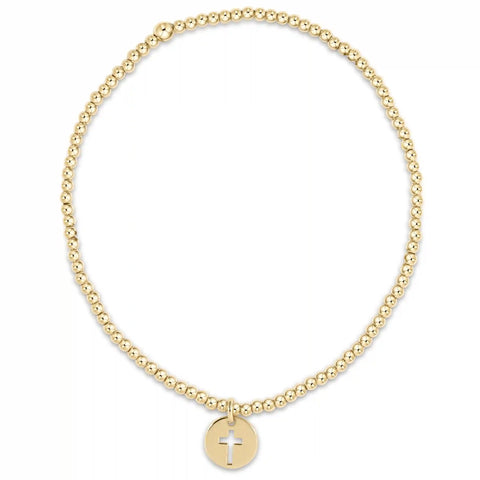 egirl Classic Gold 2mm Bracelet - Blessed Small Gold Disc