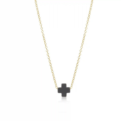 16" Necklace Gold - Signature Cross
