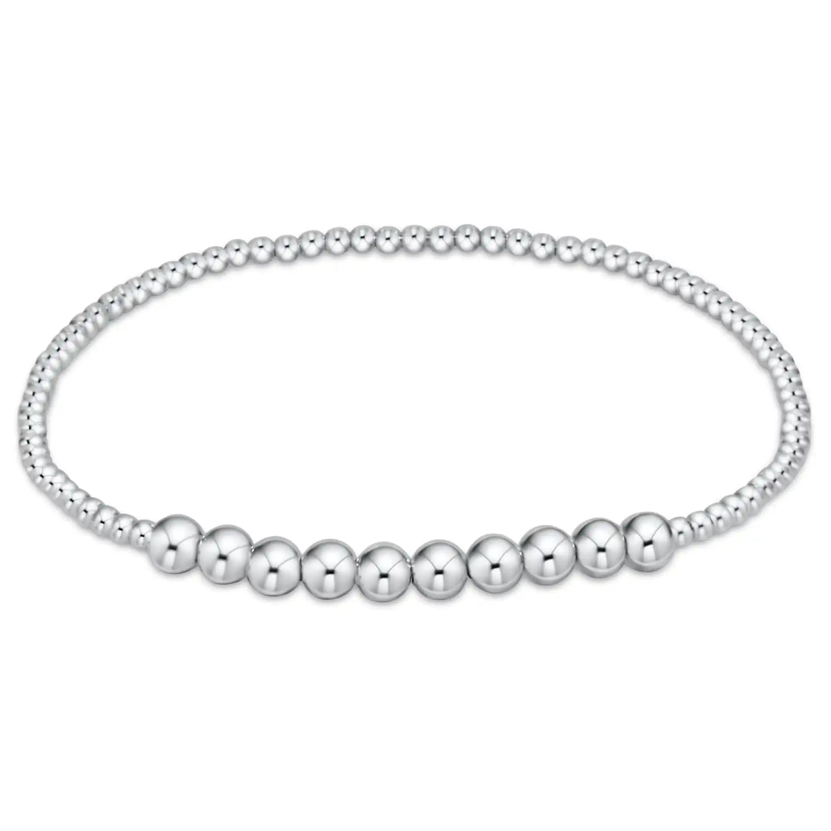 Classic Sterling Beaded Bliss 2mm Bead Bracelet - 4mm Sterling