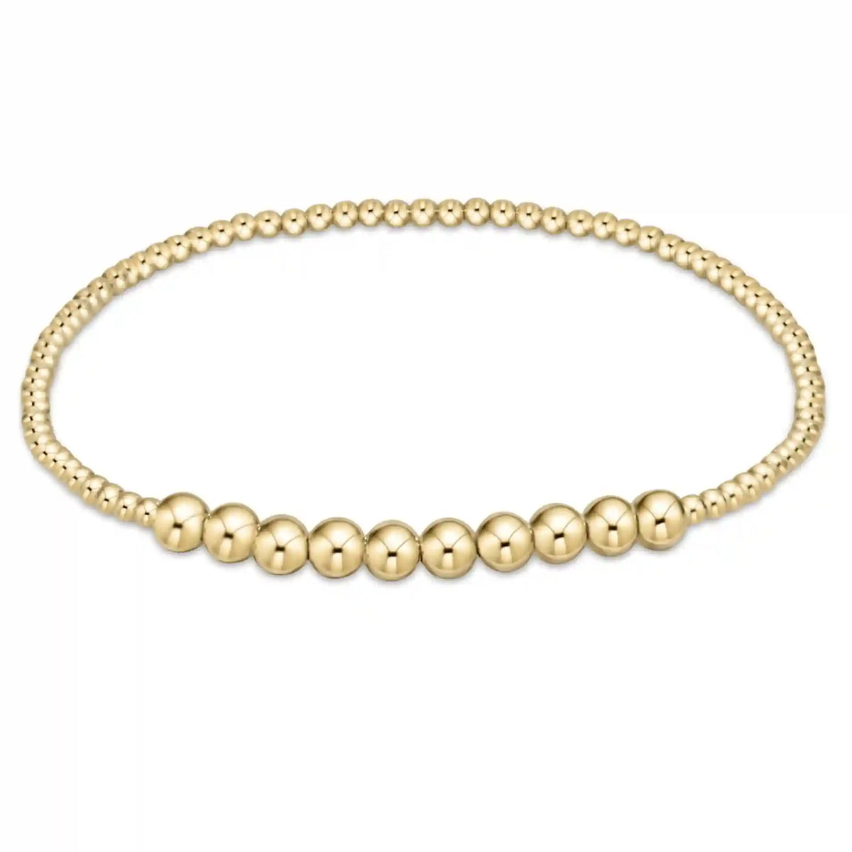 Classic Gold Beaded Bliss 2mm Bead Bracelet - 4mm Gold