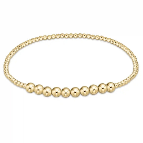 Classic Gold Beaded Bliss 2mm Bead Bracelet - 4mm Gold