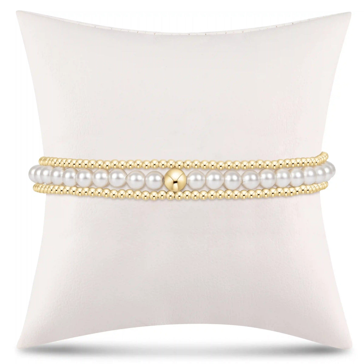 simply classic pearl stack - 4mm - stack of 3