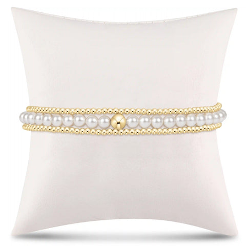 simply classic pearl stack - 4mm - stack of 3
