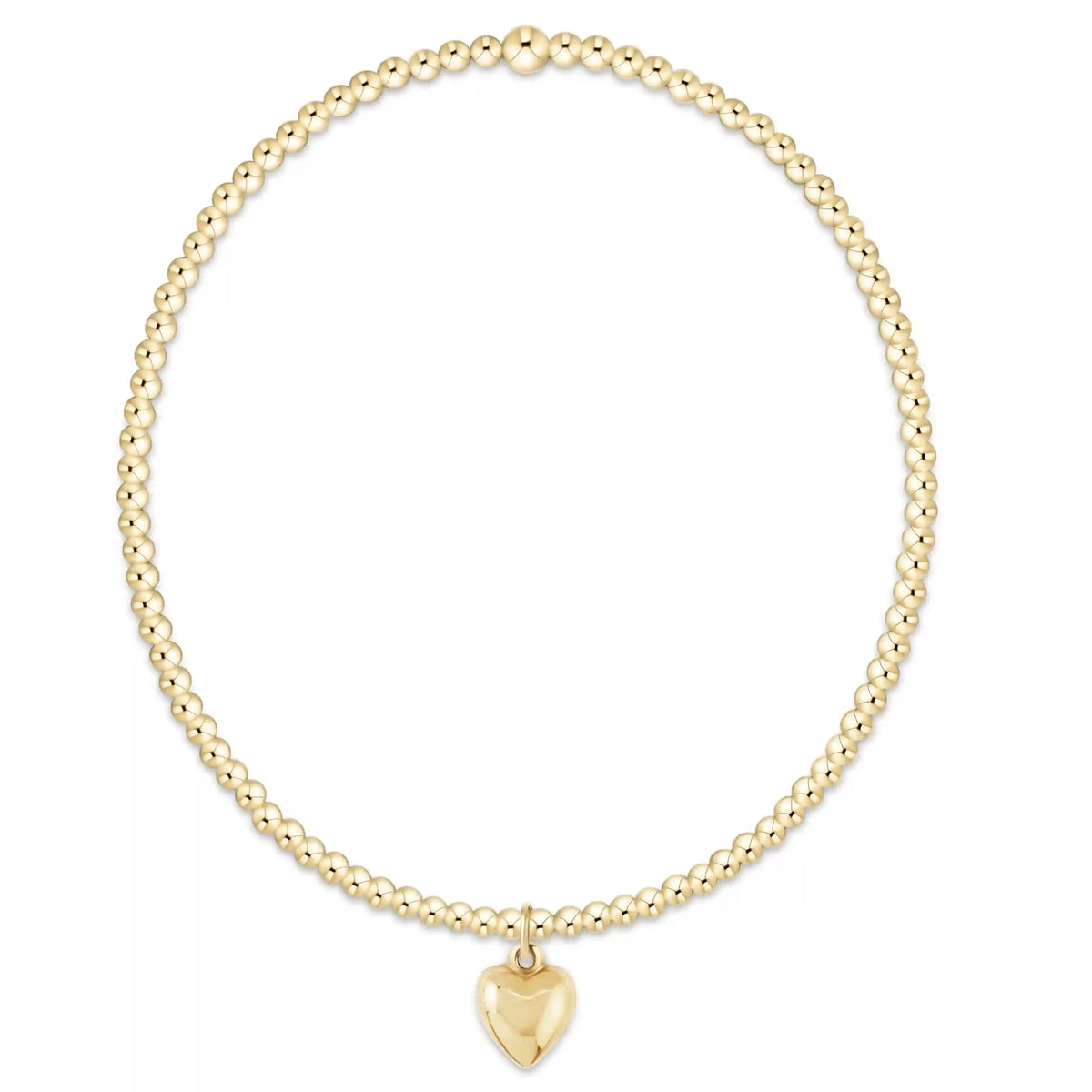 egirl Classic Gold 2mm Bracelet - Love Plush Small Gold Charm
