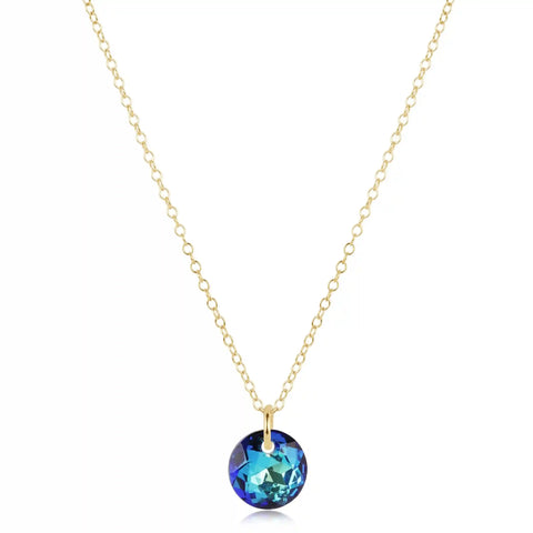 16" Necklace Gold - Reflection Small Charm - 12