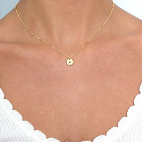 16" Necklace Gold - Respect Small Gold Disc