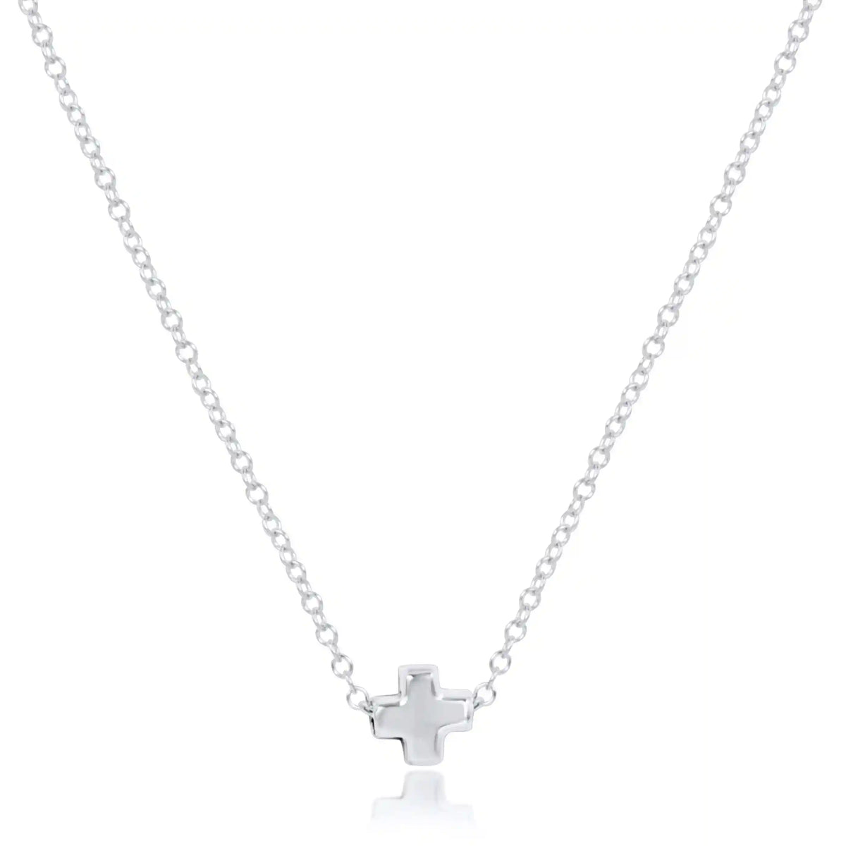 16" Necklace Sterling - Signature Cross Small Sterling